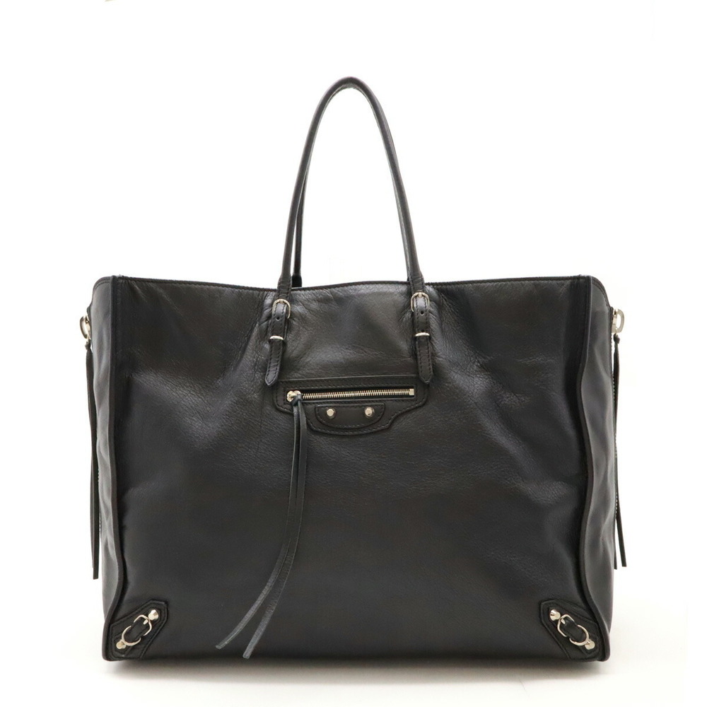 Balenciaga Paper A4 Shoulder Bag Black